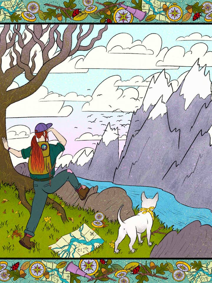 Spejder Efterårsvista Eventyr Firkantet Kunsttryk for engroshandel hos Elle Sorridente