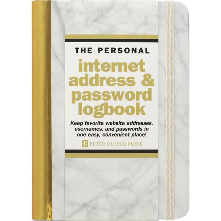 Peter Pauper Press - Wholesale Journal/Diary - Marble Internet Address & Password Logbook