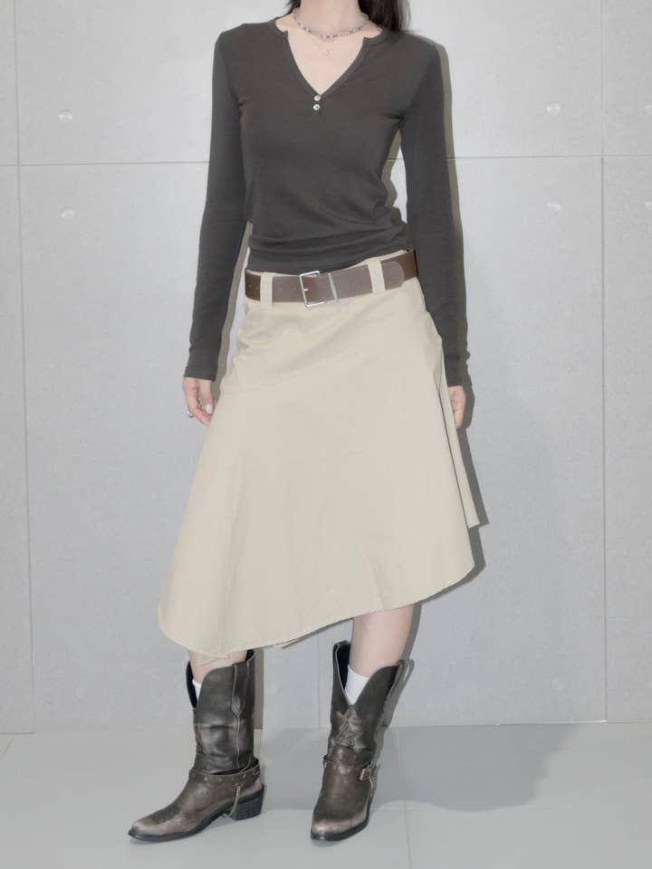 Asymmetrical Country Skirt for wholesale by Blanc.Noize