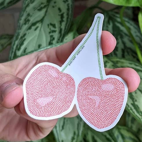 Cherry Sticker for wholesale by Matthew Goetzka ~ The Patient Artist