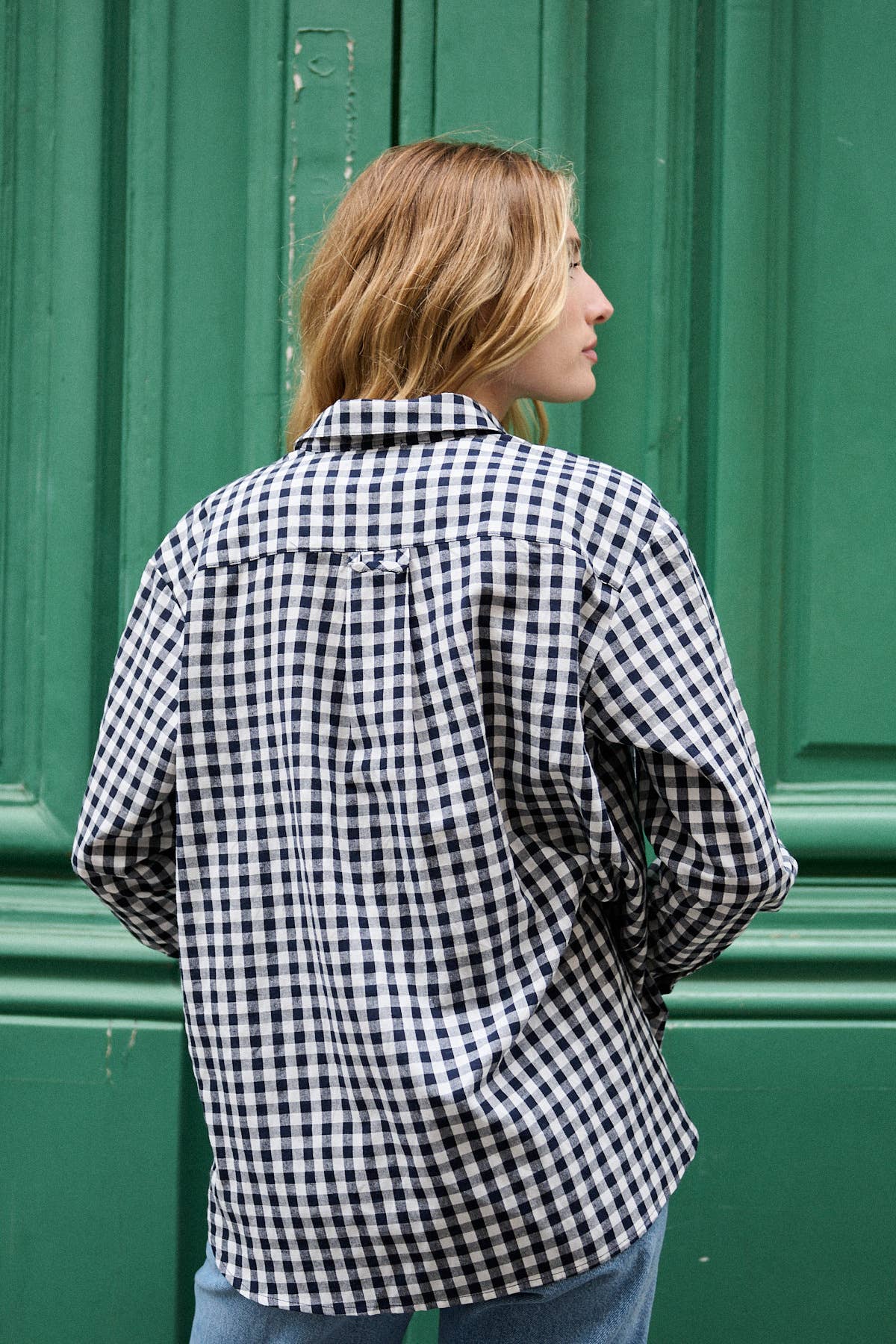 Nathael Paris - Wholesale Shirt - Women's - Loose-fit gingham print cotton shirt14