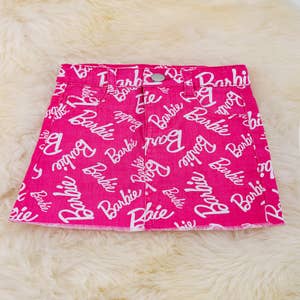 Personalized Hot Pink Barbie Baby Girl Outfit - Ruffle Sleeves