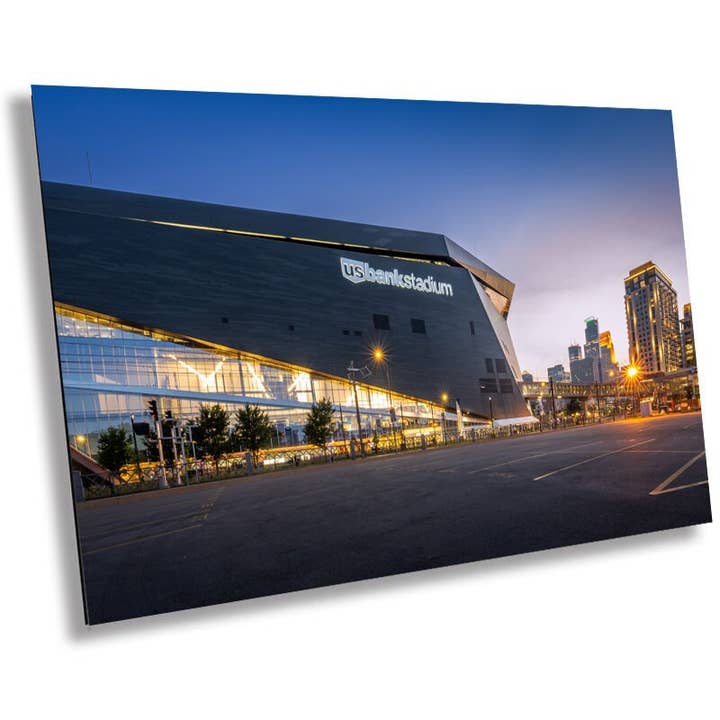 U.S. Bank Stadium Wall Art - Minneapolis Landmark Print | Vikings Stadium Decor for wholesale by Images By Cheri