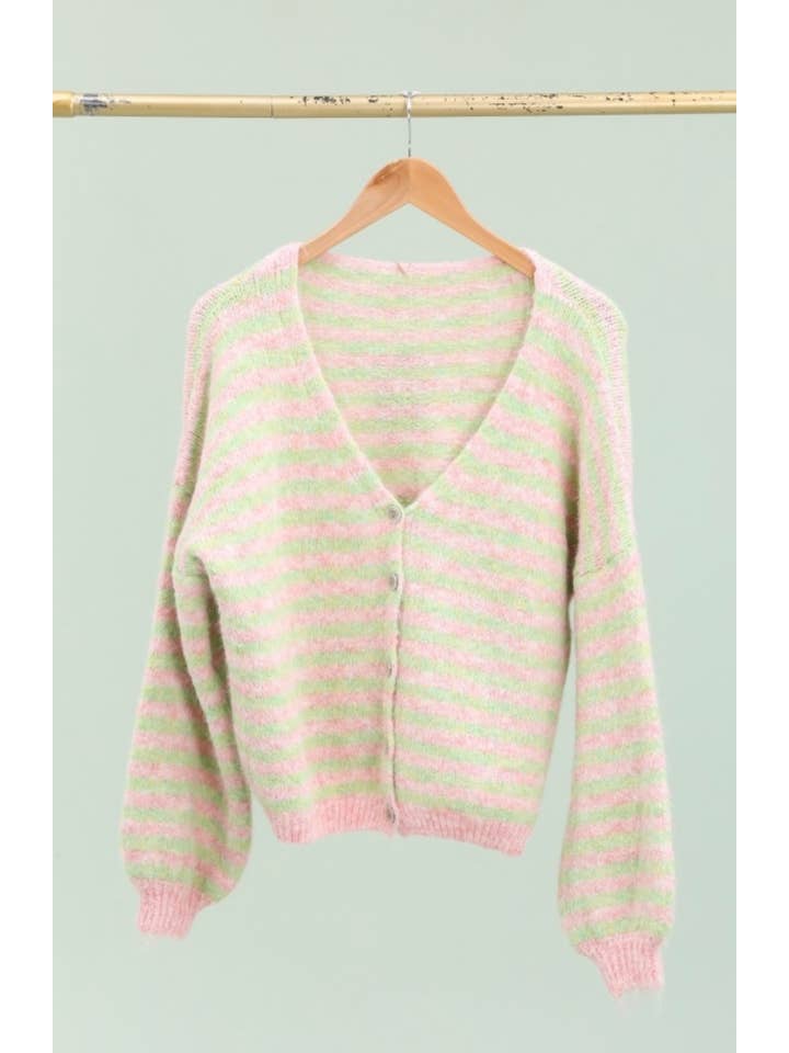 LÉA & LUC - Wholesale Cardigan - Women's - Striped cardigan REF. 510625