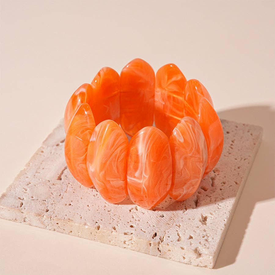 Dipped Shop - Wholesale Beaded Bracelet - Vintage Wide Resin Splicing Acrylic Bracelets DP25D6232