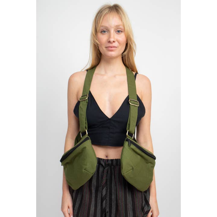 Lakhays Collection Inc. - Wholesale Crossbody Bag - Women's - Saddlebags Festival Vest Bag