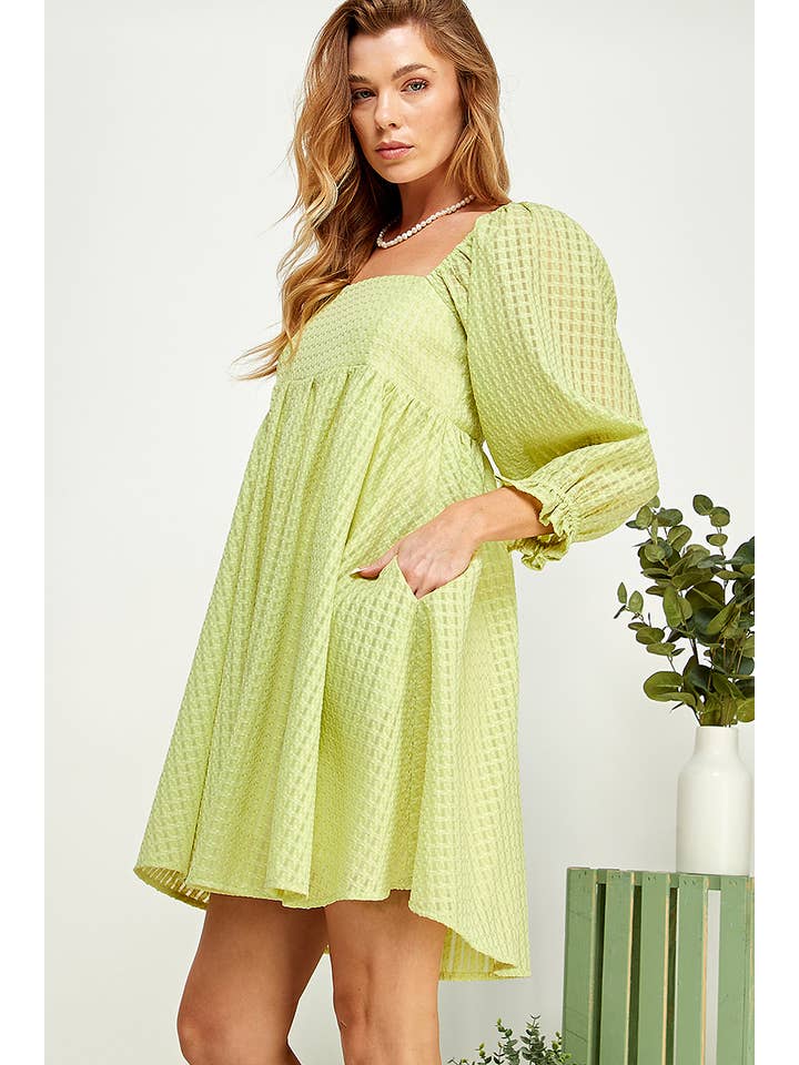 Sweet Lemon - Vente Robe – femme - Robe Babydoll Texturée Blushing Bloom15