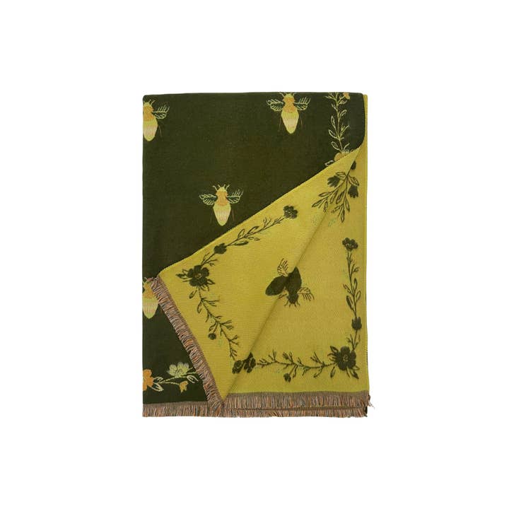 Fashion Scarf World - Wholesale Scarf – Women's - Bee & Floral Soft Woven Frayed Scarf11