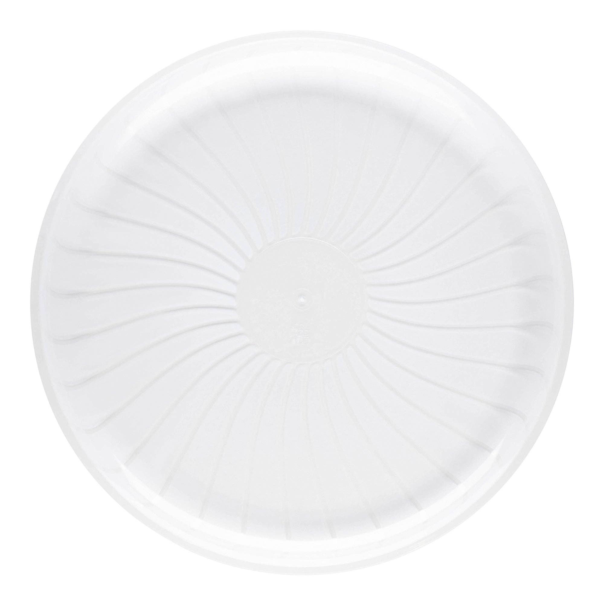 Smarty had a Party - Wholesale Serving Tray - 14" Clear Pavilion Round Disposable Plastic Trays - 24 pcs2