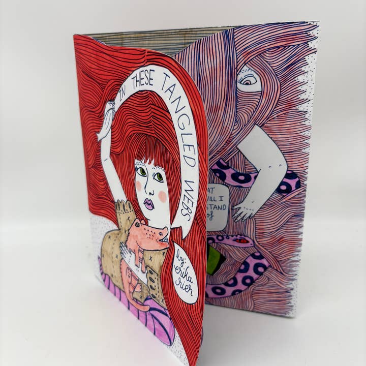 Erika Rier - Wholesale Arts & Entertainment Book - In These Tangled Webs, Illustrated Art Zine with Handcut Pag2