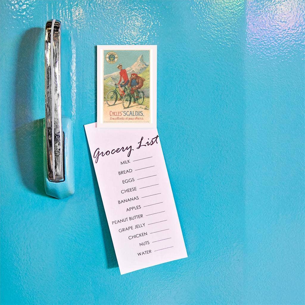 Found Image Press - Vendita all'ingrosso Calamite - Magnete CY-70 Ragazzo Alto e Ragazzo Grasso in Bicicletta in Montagna1