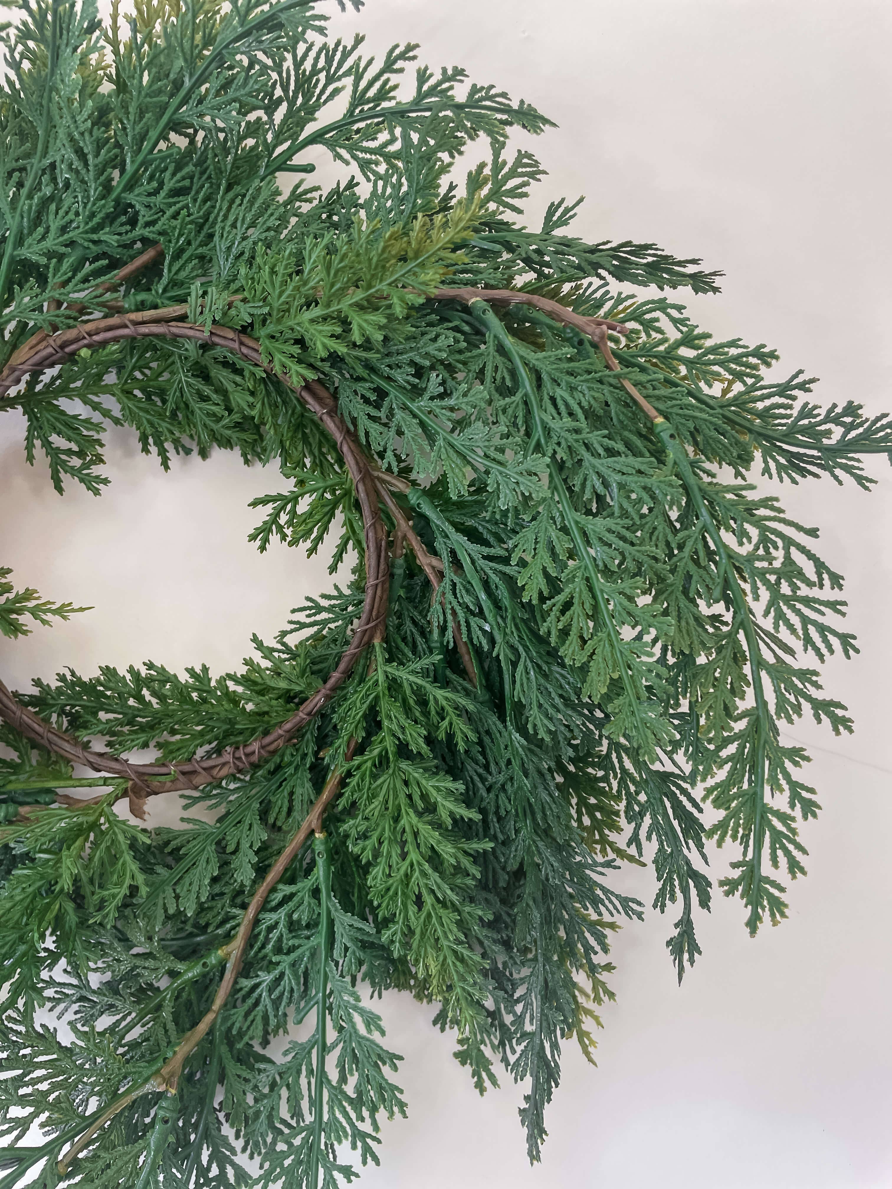 Hycroft Home Decor - Wholesale Wreath - Cypress Real Touch Faux Christmas Wreath 12"5