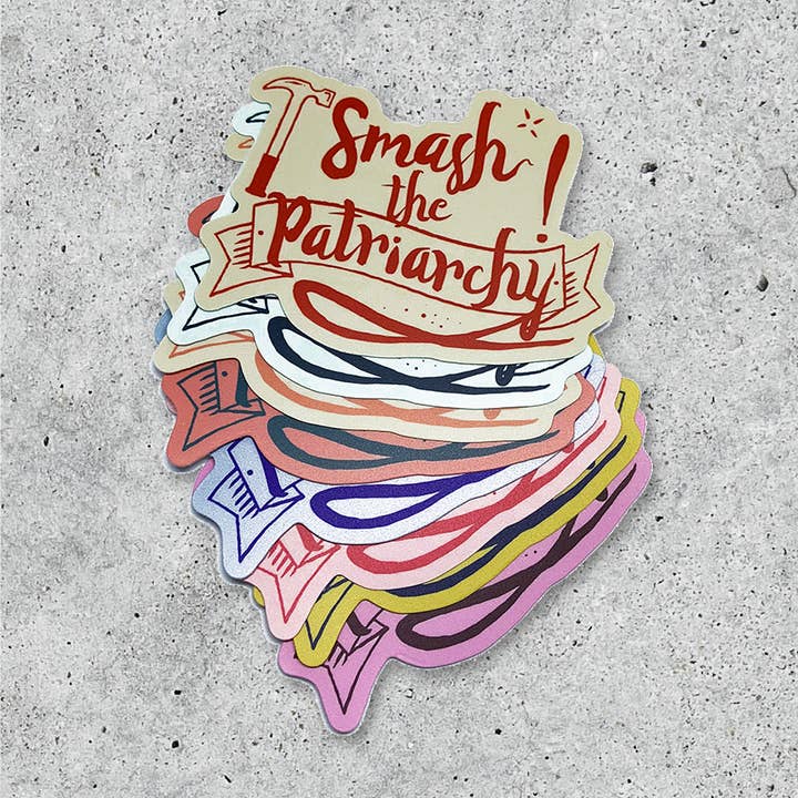 Smash the Patriarchy vinyl sticker for wholesale by Citizen Ruth