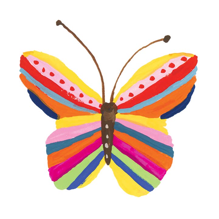 Rainbow Butterfly Tattoo Pair for wholesale by Tattly