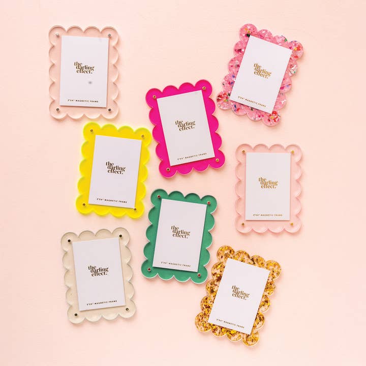 The Darling Effect - Wholesale Picture Frame - Mini Acrylic Picture Frame Magnet-Hot Pink