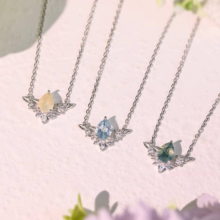 Azura Jewelry - Venta al por mayor Collares con colgantes/abalorios - Collar de ágata Moss To Bloom Again6