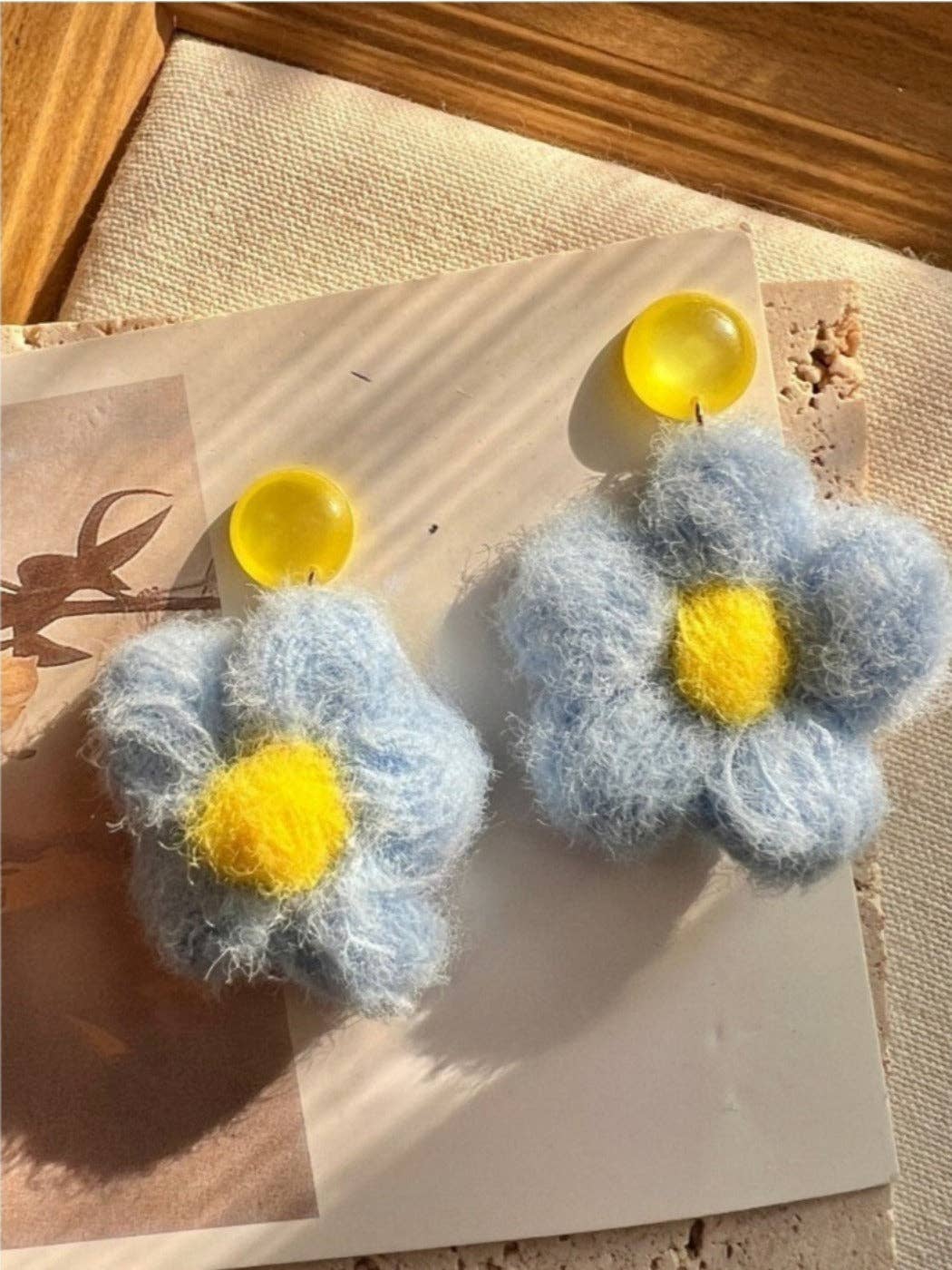 Funkyrel® Atzbranding Limited – wholesale Dangle earrings – Earwish - Color-Block Crochet Flower Earrings1