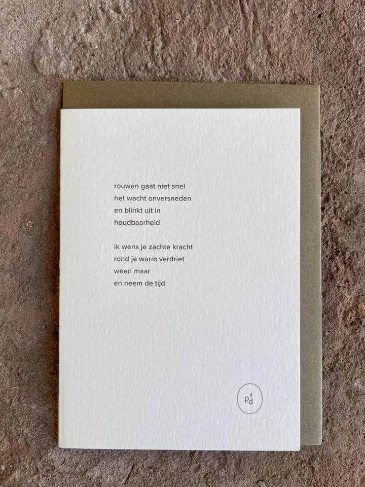 Troostkaart - rouwen gaat niet snel voor wholesale door Pas de deux