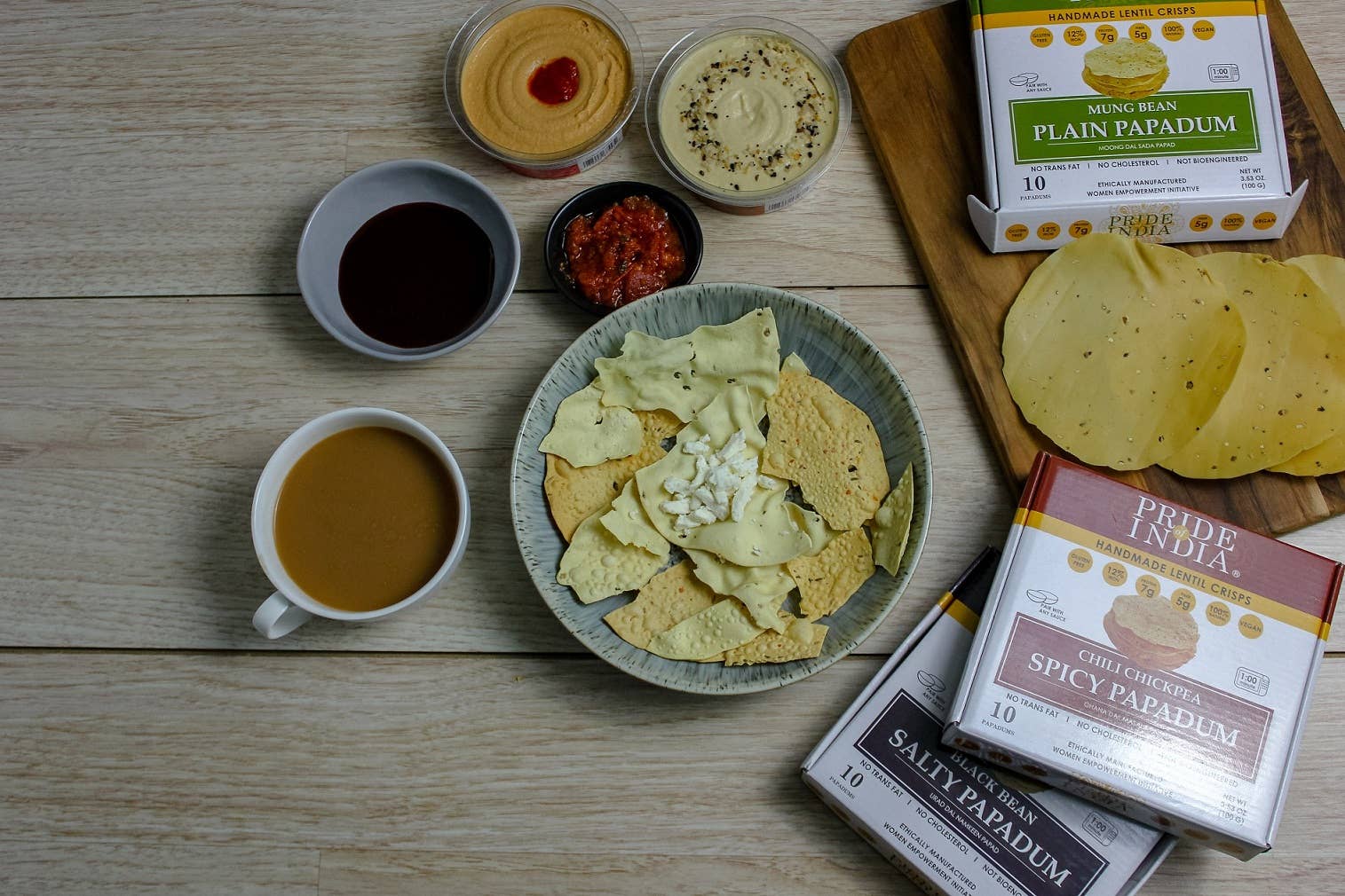 PRIDE INDIA BRANDS - Wholesale Crackers - Plain Mung Bean Papadum Lentil Crisp4