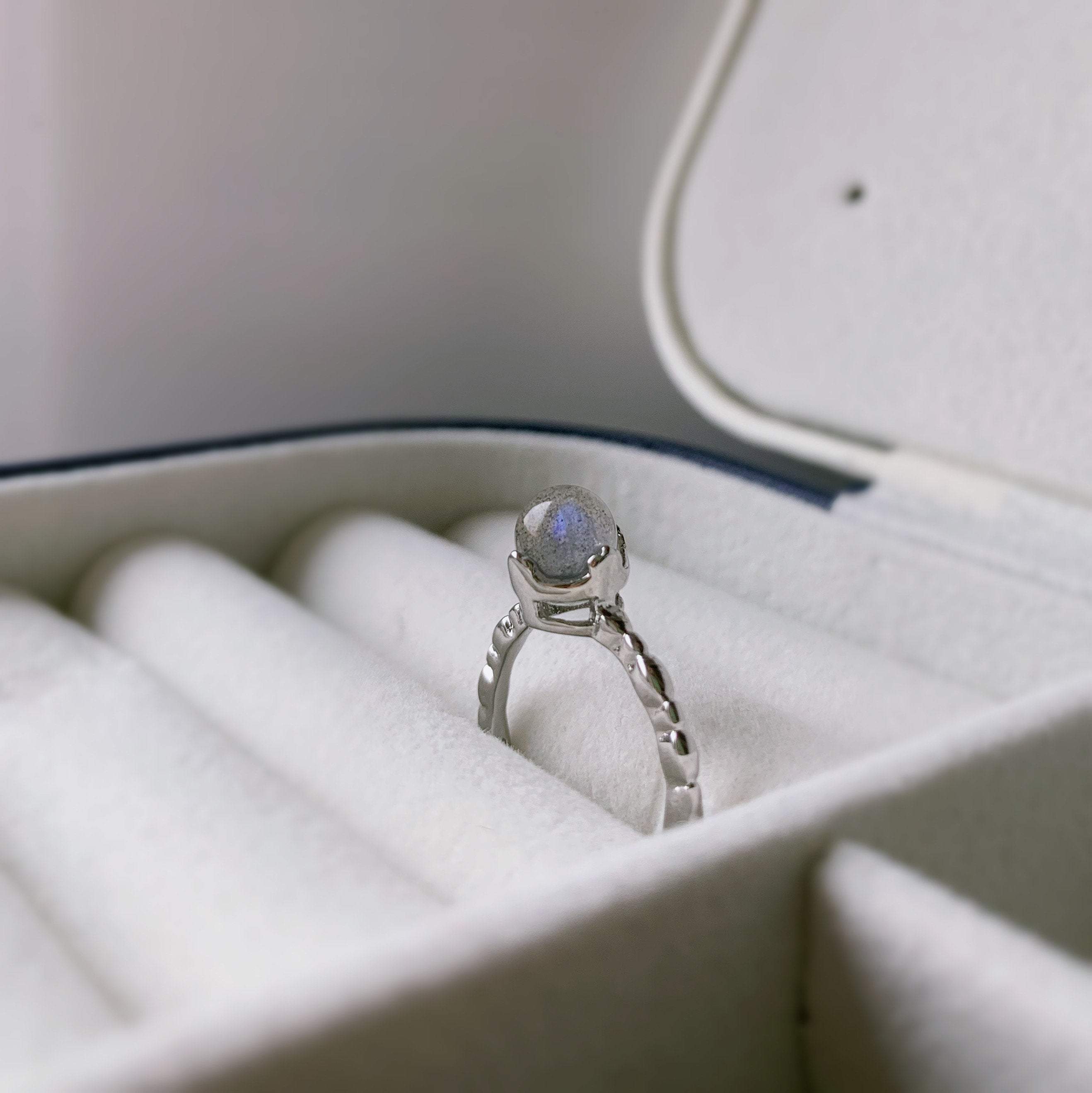 Crystolver (We Cover All Import Fees) - Wholesale Single Stone/Solitaire Ring - Moonstone Gemstone Ring2