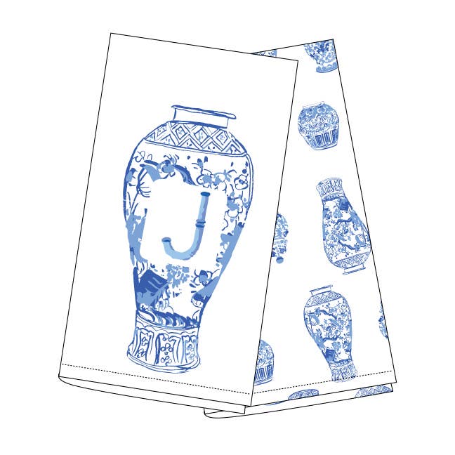 8 Oak Lane – Engroshandel Viskestykke – Ginger Jar Initial køkkenhåndklædesæt7