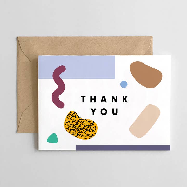 Thank You Abstract Design - Set of 6 Cards for wholesale by Spaghetti & Meatballs