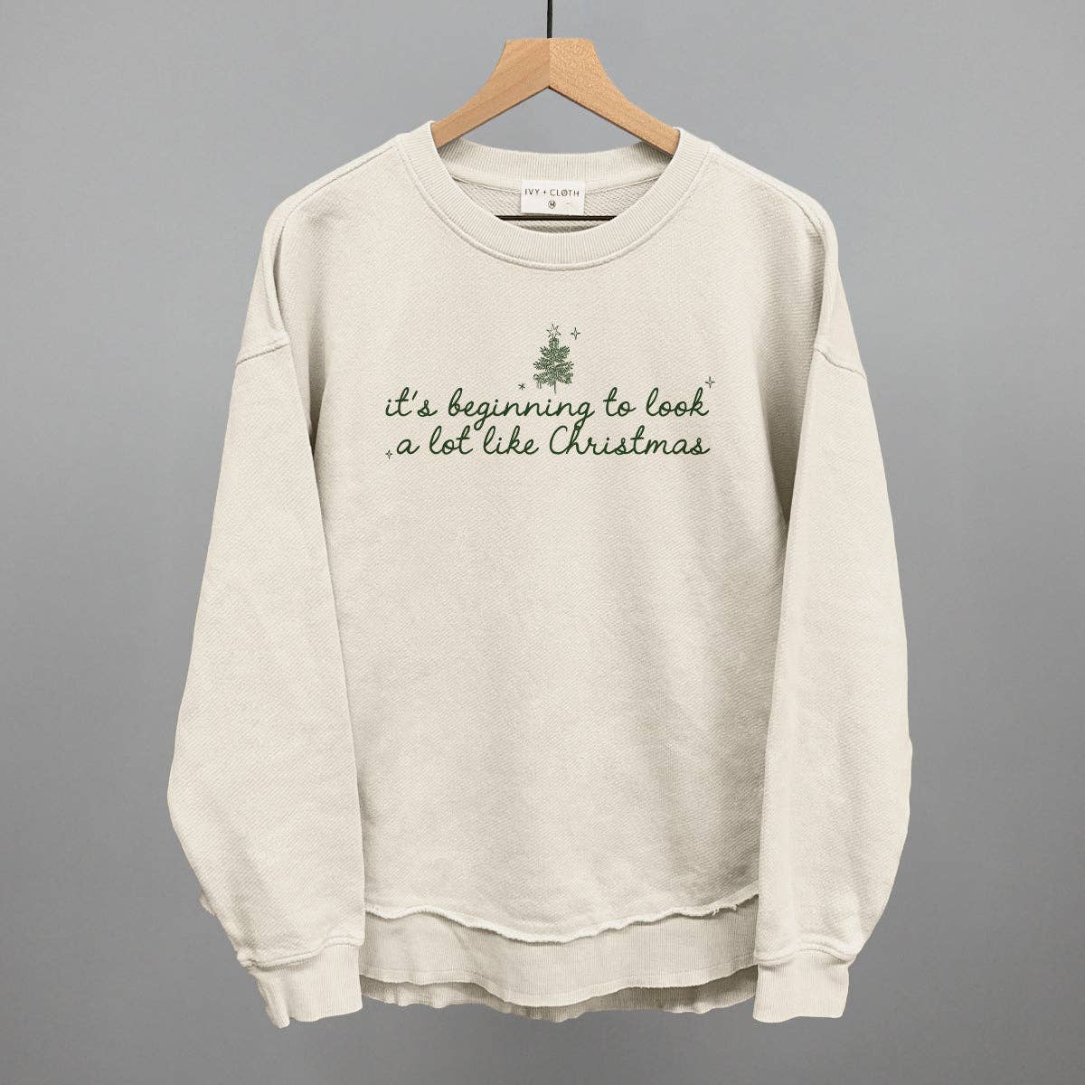 Ivy + Cloth - Wholesale Graphic Sweatshirt - Women's - It's Beginning To Look A Lot Like Christmas (Green)0