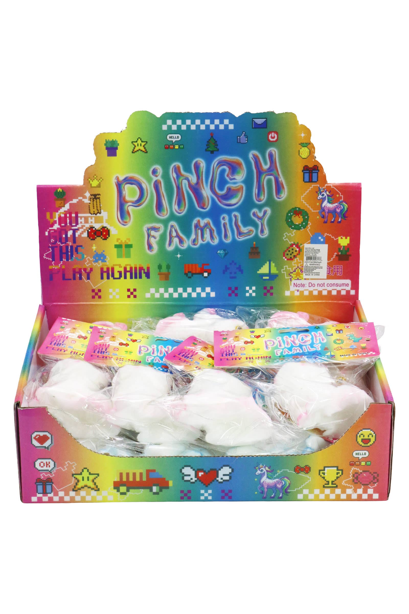 Assorted Fuzzy Persian Cat Mochi Squishy Bag - 16 Pcs for wholesale on Faire1