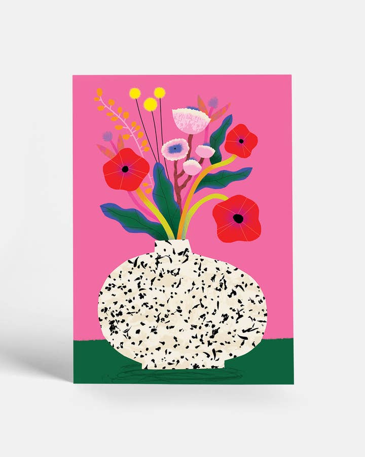 Sunny Beast - Wholesale Postcard - Flower Bunch Pink | Postcard
