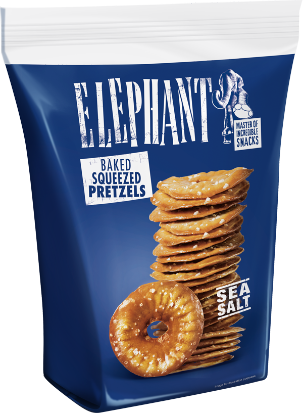 Elephant - Wholesale Pretzels - 1082 - ELEPHANT Pretzels with Sea Salt 10.58oz1