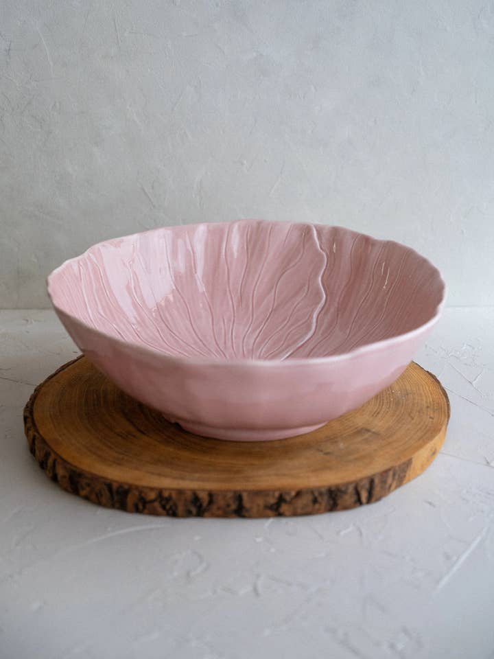 Poppy salad bowl for wholesale by CerAmor CerĂ¢mica