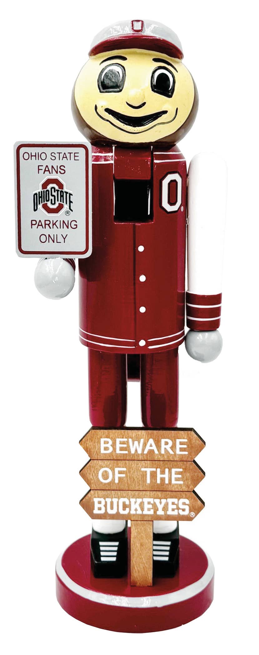 Santa’s Workshop Inc. - Wholesale Holiday Nutcracker - 12" Ohio State Beware of the Buckeyes Nutcracker0