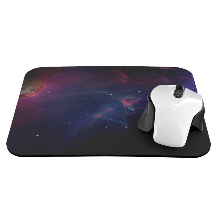 Caliberry Home Goods - Wholesale Mousepad/Trackpad - Deep Dark Outer Space Mouse Pad, Planet Mousepad, NASA Mouse Pad, Geeky Mouse Pad