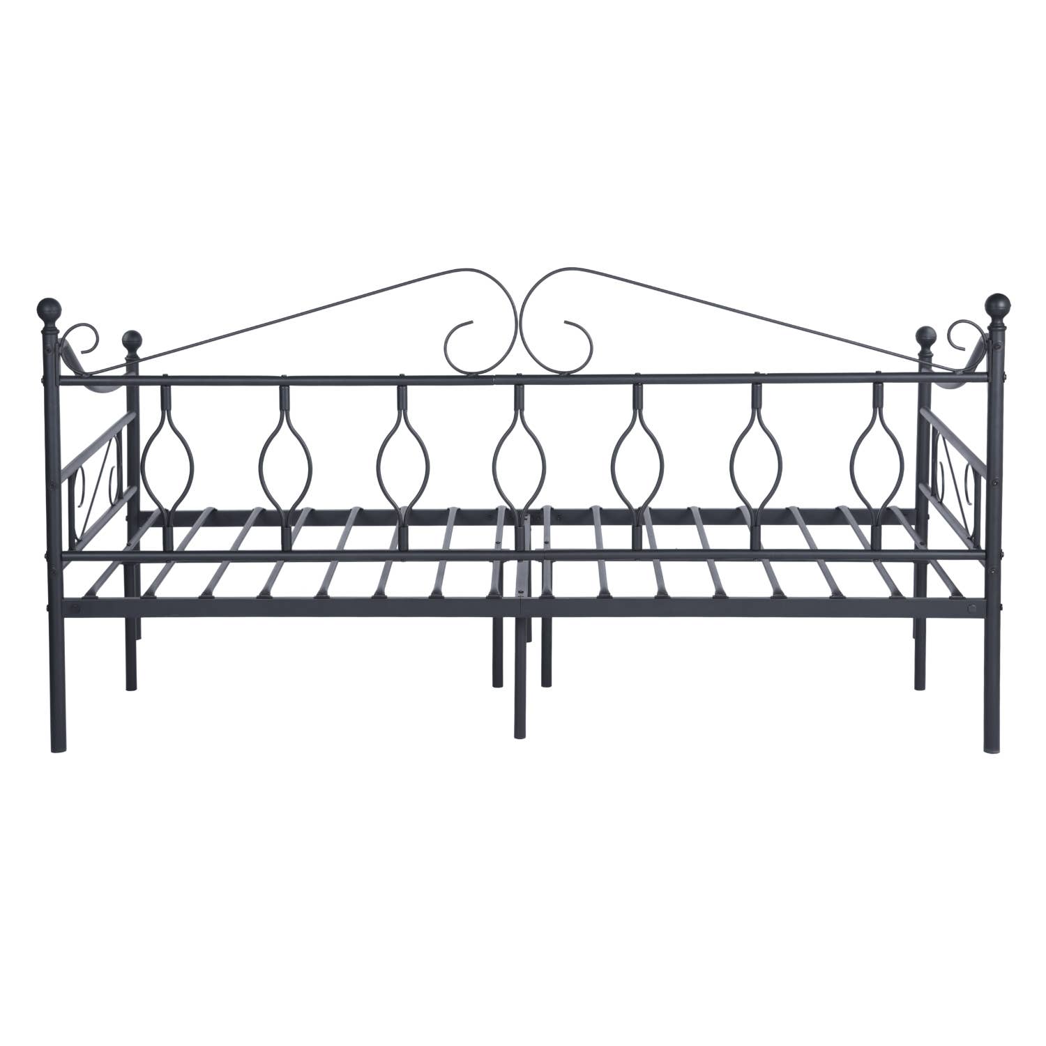 HOMYCASA DESIGN INC - Wholesale Bed - Twin Daybed Metal Platform Bed Frame SofaBed with Metal Slat4