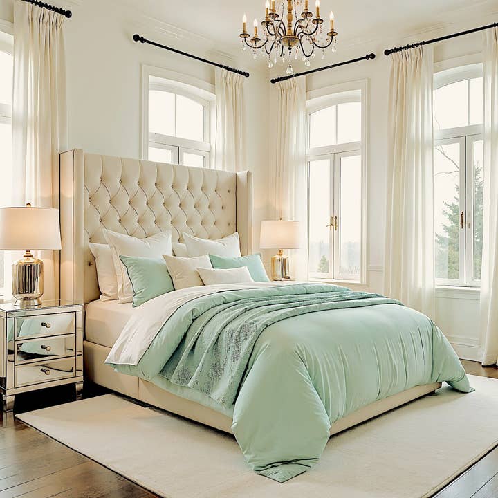 Housse de couette Easy-Change® Aqua pâle pour la vente par Beddley