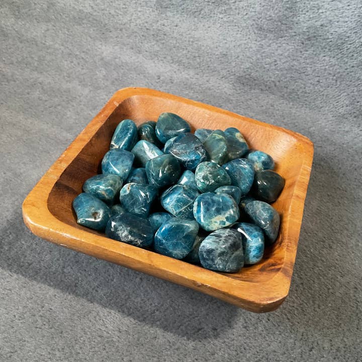 Rock Restock - Wholesale Spiritual Stone/Crystal - Blue Apatite Tumbled Stones - 1/2 lb1