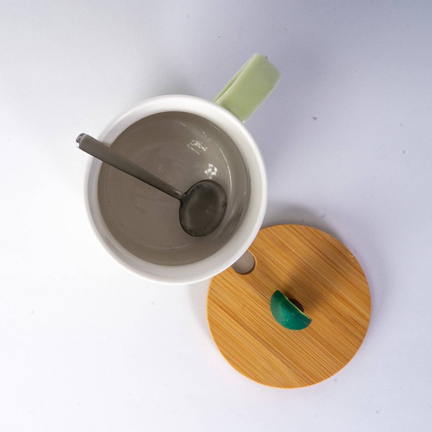 Urban Tokyo - Wholesale Coffee Mug - Avocado 12oz Mug With Lid and Spoon (10/30)2