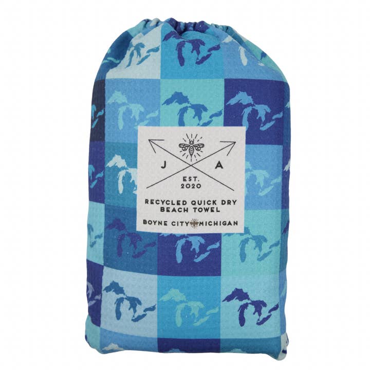 June Apothicarie - Wholesale Beach Towel - The Great Lakes Double Sided Quick Dry Beach Towel