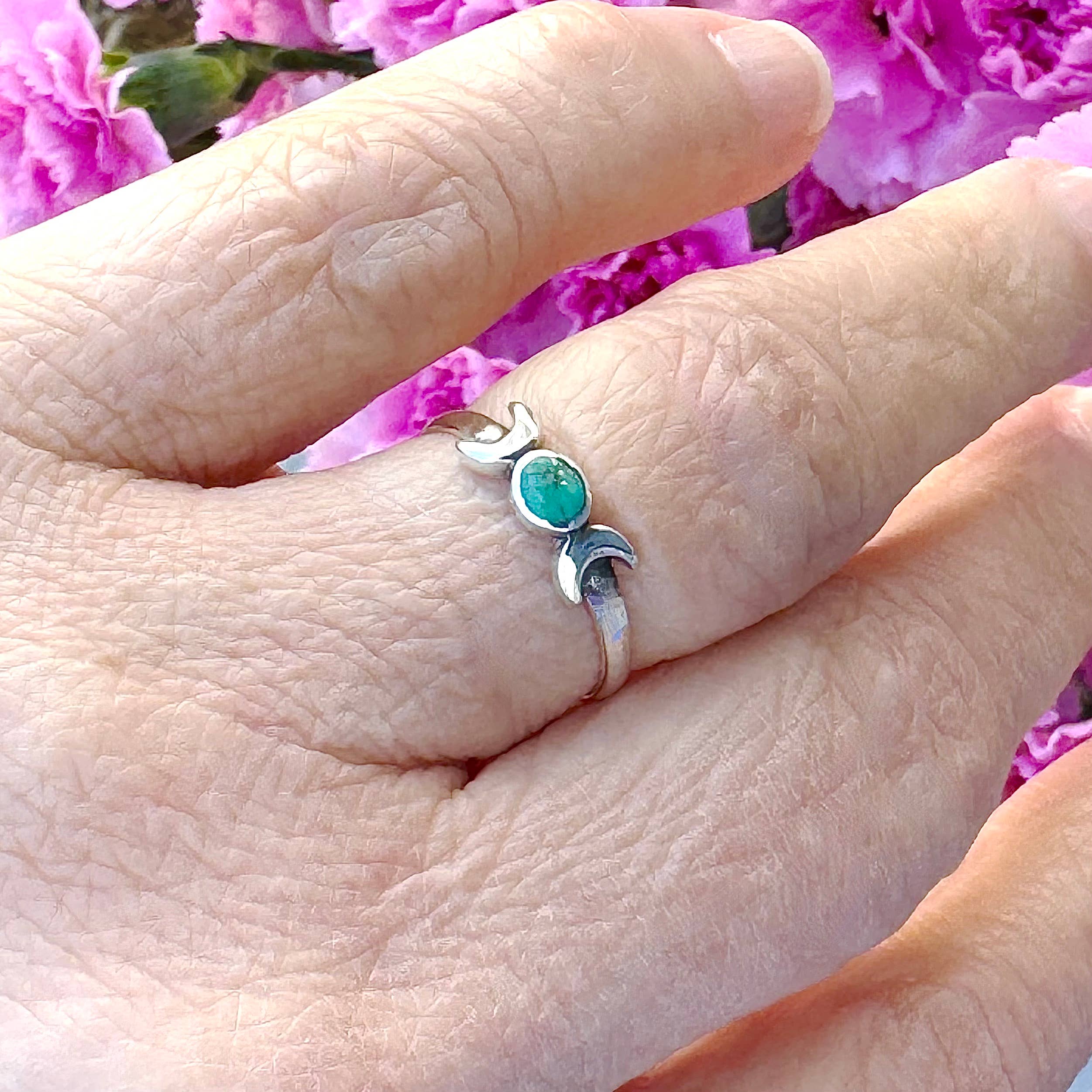 Moonrise Jewelry – wholesale Single stone/solitaire ring – R-104 Moon with Turquoise Ring6