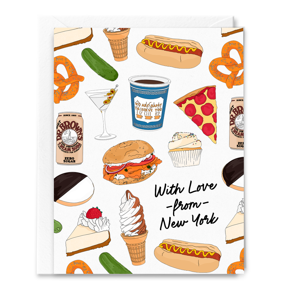 Sammy Gorin LLC - Wholesale Gewone wenskaart - Met liefde van NY Food Card0