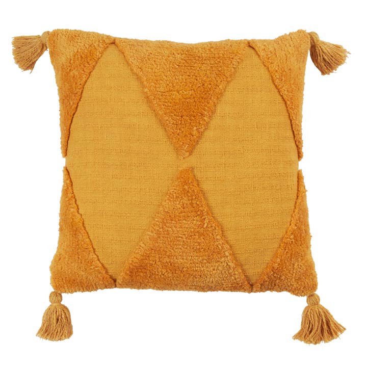 Saro Lifestyle - Wholesale Throw/Decorative Pillow - Tufted Diamond Throw Pillow With Tassels