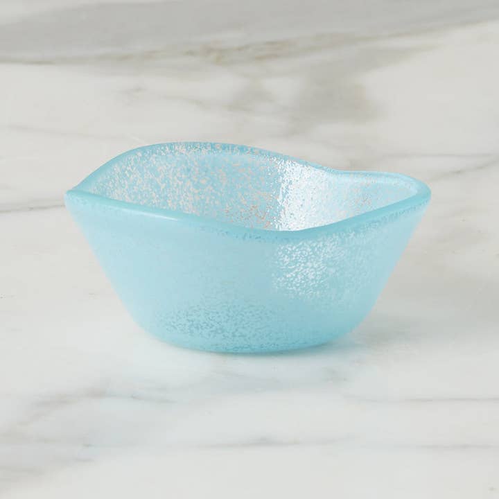 etúHOME - Wholesale Condiment/Dip Bowl - Glass Mini Round Dipping/Condiment Bowl, Denim Blue