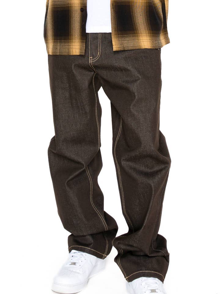 DL998 Essential Baggy Raw Denim Jeans (Open) for wholesale by Victorious