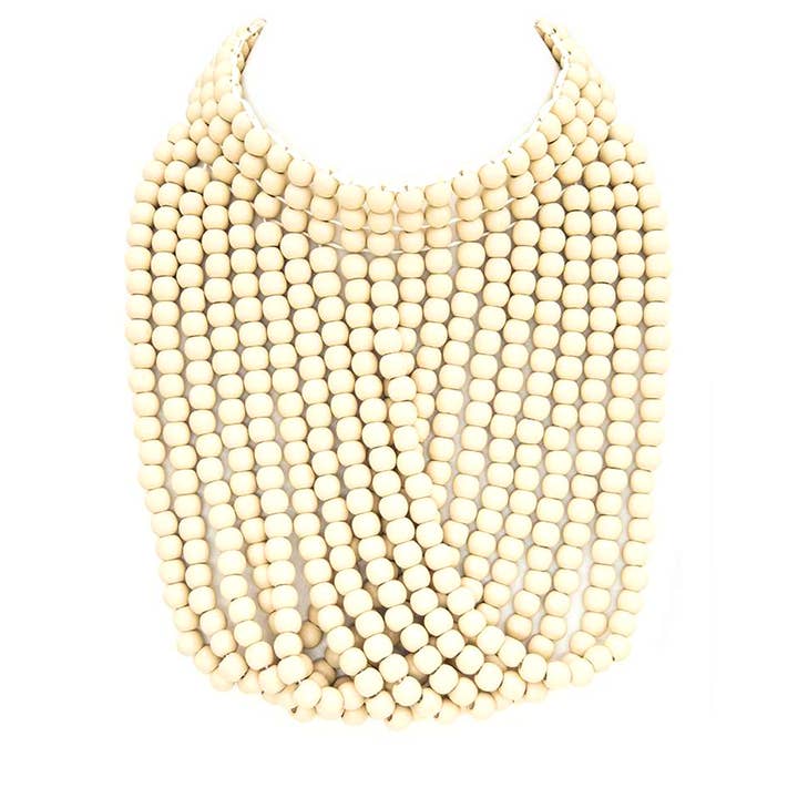 Artini Accessories – wholesale Pärlband/Pärlhalsband – Träpärlor Gardinförklaringshalsband3