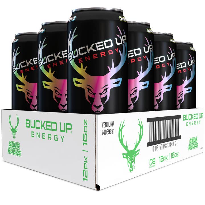 BUCKED UP ENERGY DRINK 12/16OZ SOUR BUCKED UPCKS for wholesale by L&F Universal Goods