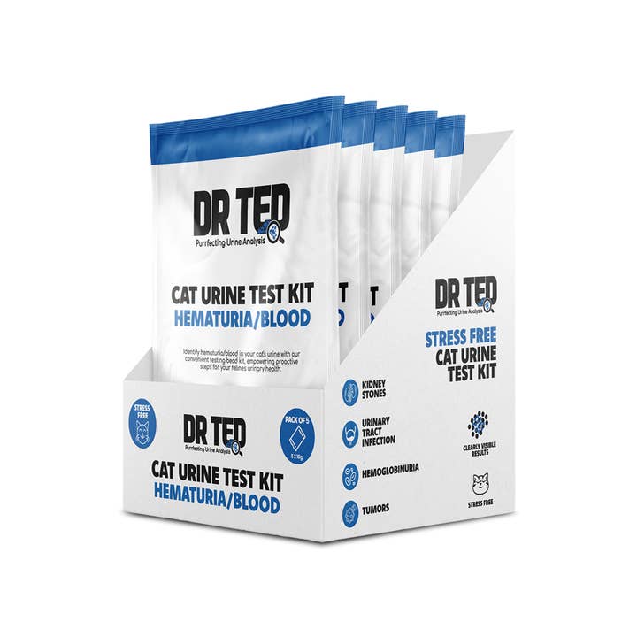OurPetsLife - Vendita all'ingrosso Integratore per animali domestici - Gatti - Kit per test delle urine per gatti Dr Ted Ematuria/Rilevatore di sangue6