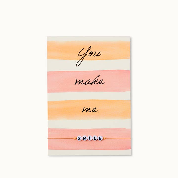 Armbånd-kort: Du får mig til at SMILE for engroshandel hos by Vivi.