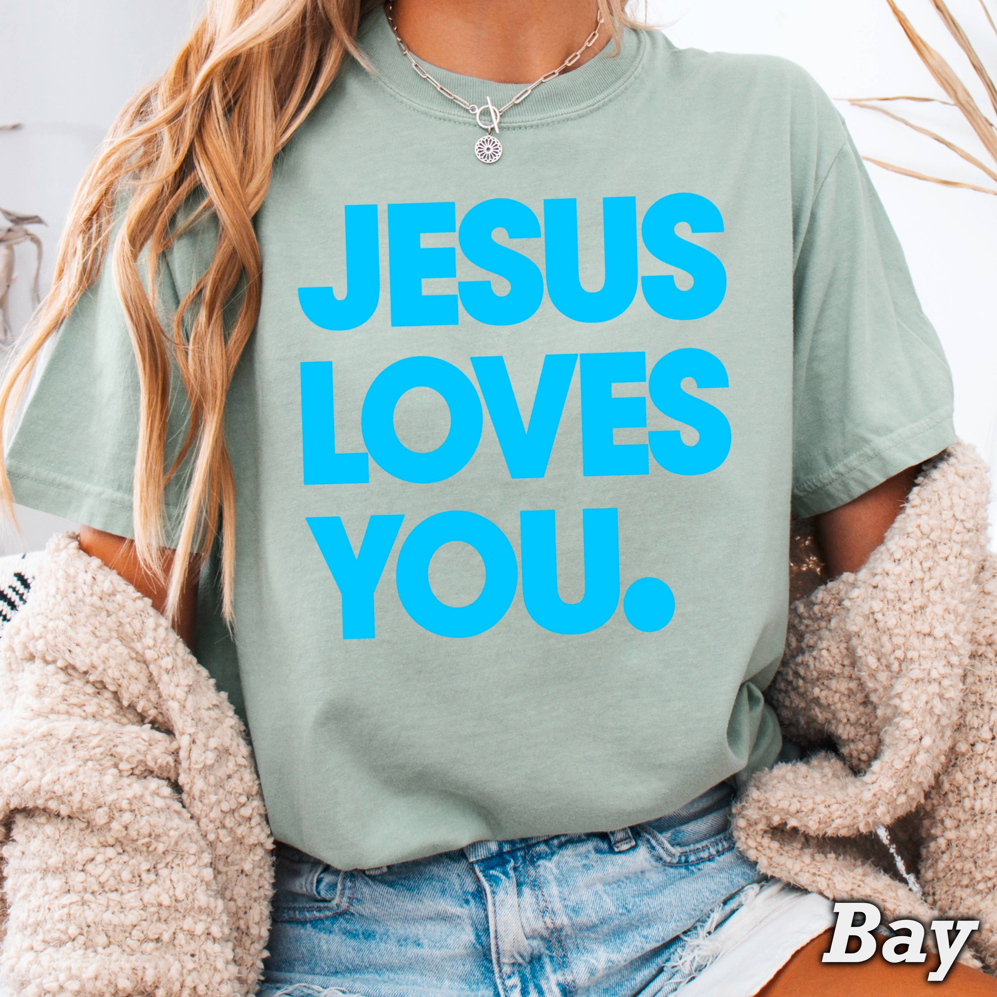 Shoppe SHC - Wholesale Screen Printed T-Shirt - Women's - Jesus Loves You Christian T-Shirt | Comfort Colors16
