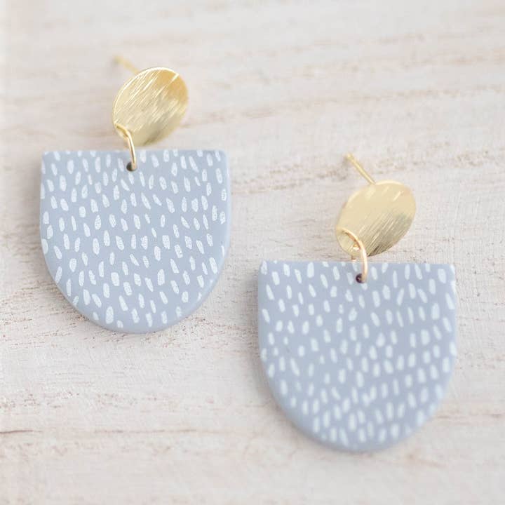 Clay earring | Polk-a-Dot Dangles | Garden Collection for wholesale by Hazel n Blue