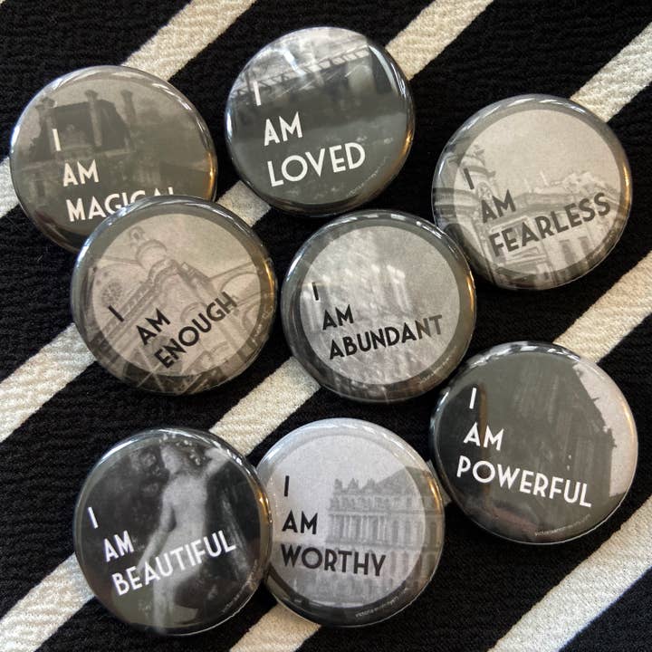 Victoria Ann Meyers - Wholesale Lapel Pin/Button - Affirmation Pinback Buttons 1.25"